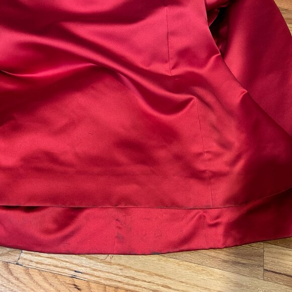 Womens Fabrice Silhouette Red Gold Beads Sequin Silk Satin Formal Gown Dress 10* - Picture 16 of 16